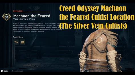 machaon the feared clue|Assassin's Creed Odyssey Machaon the Feared Cultist Location .